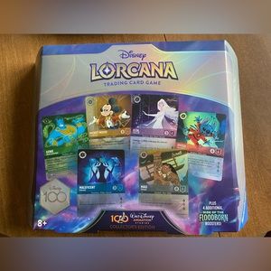 HTF NWT Disney 100 Collector's Edition Gift Set Lorcana Rise of the Floodborn